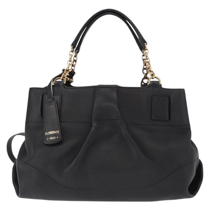 Salvatore Ferragamo W Chain Tote Leather, BLACK, LEATHER, Tote bag