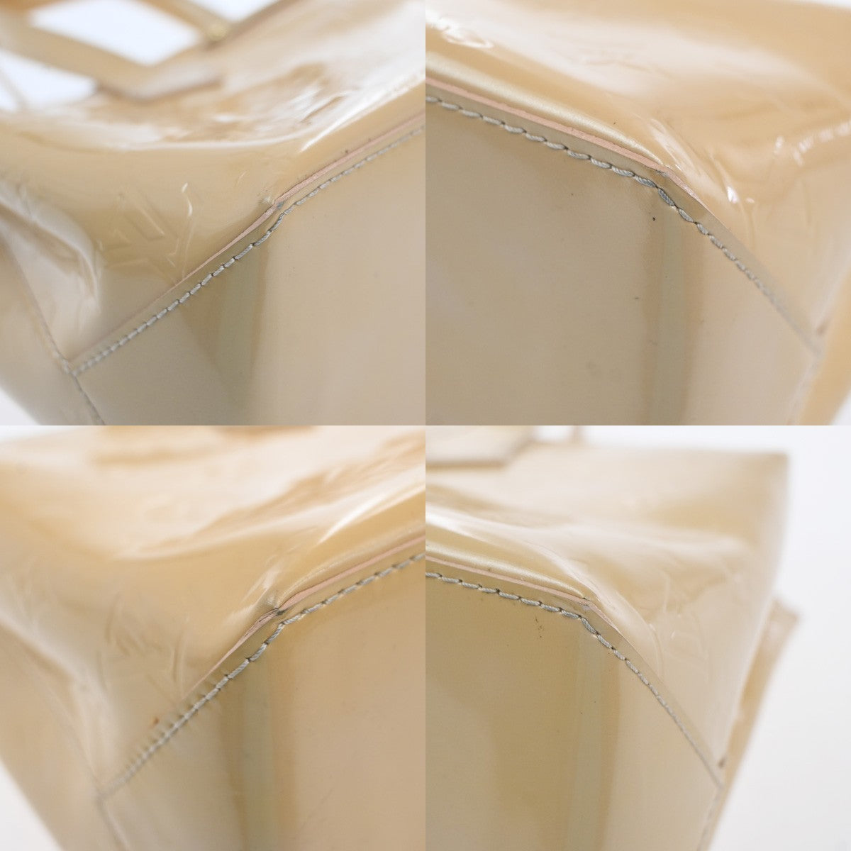 Louis Vuitton Wilshire Handbag Monogram Vernis, BEIGE, PATENT_LEATHER, Handbag