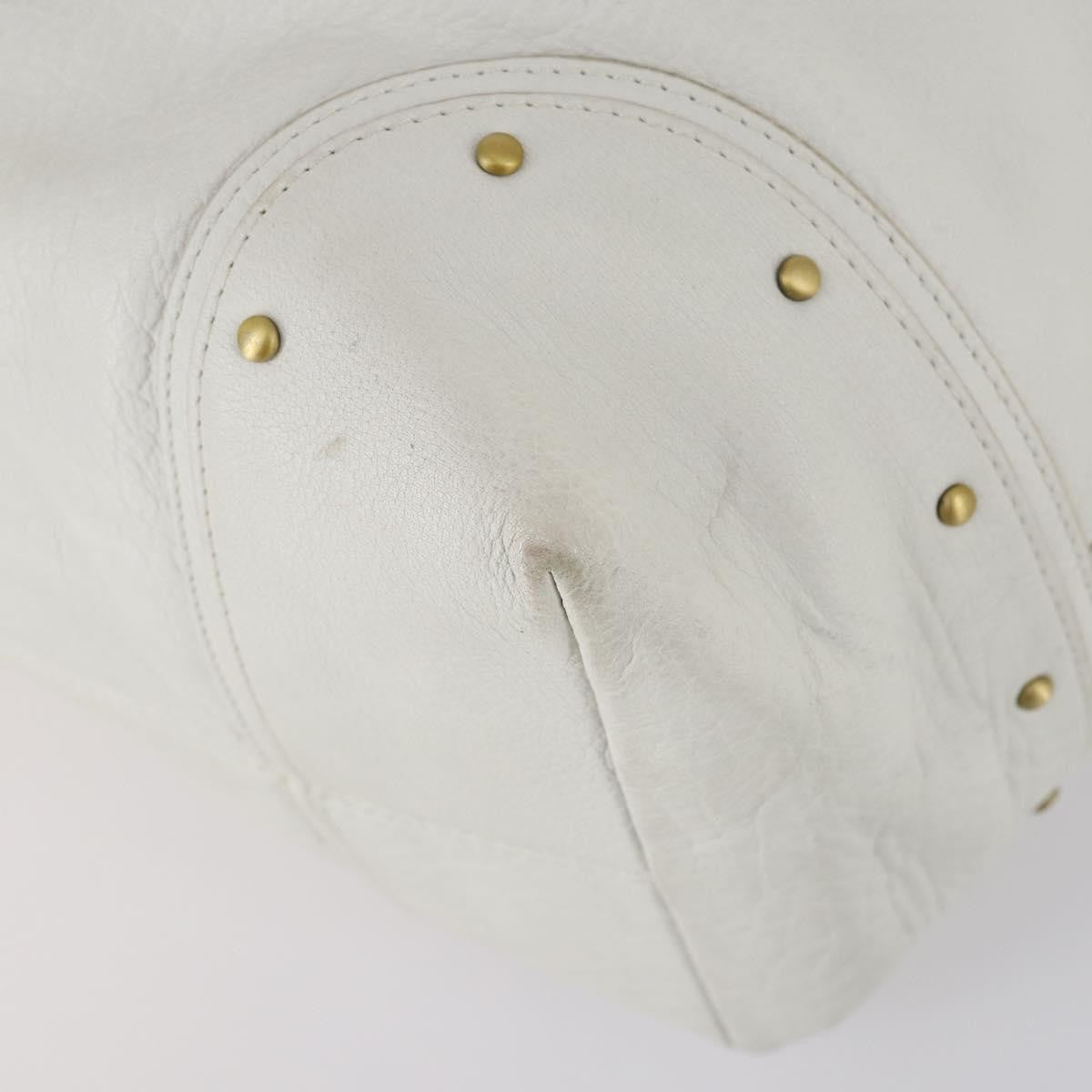 Bally Vintage Shoulder Bag Leather, White, Leather, Shoulder Bag
