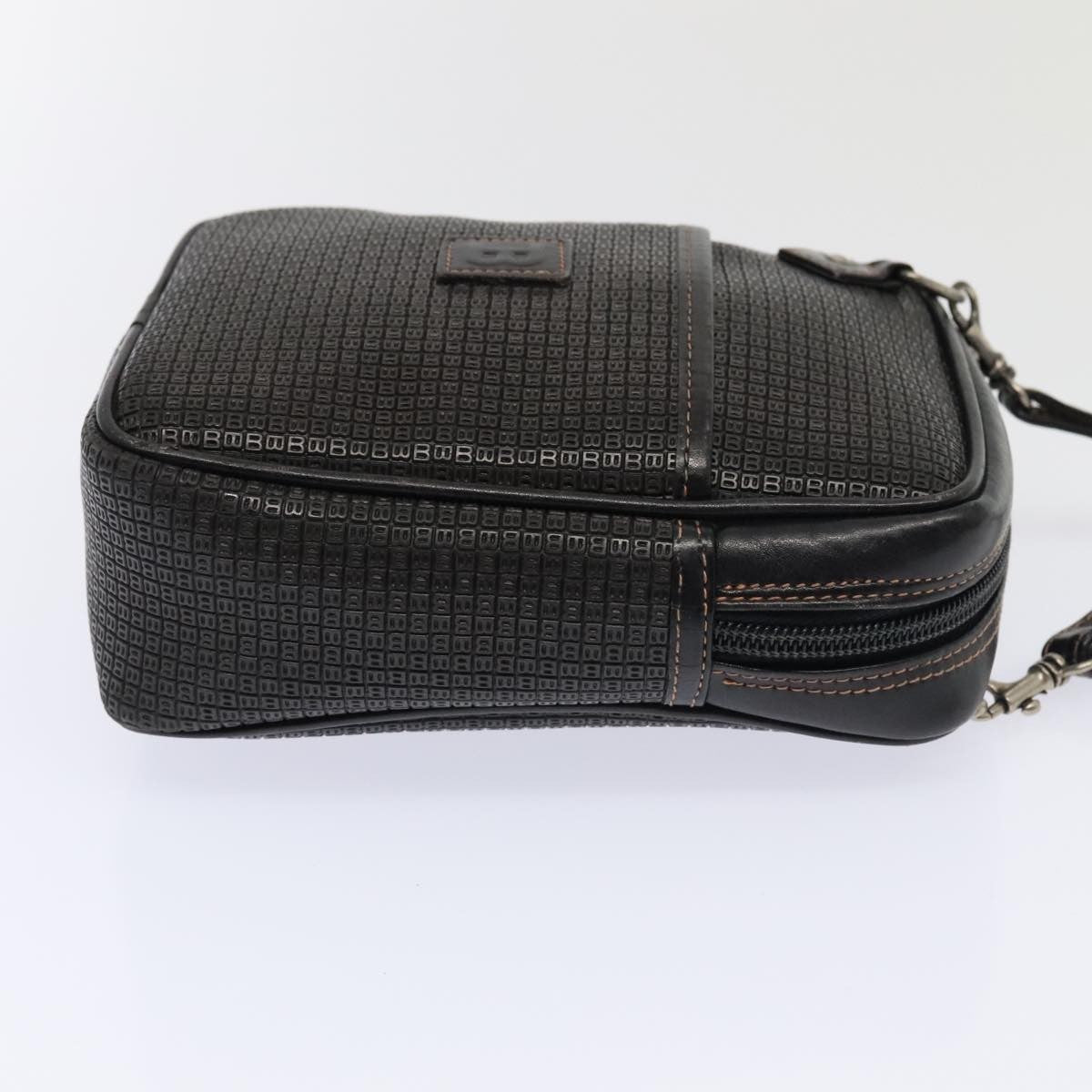 Bally Vintage Shoulder Bag PVC and Leather, Black, PVC, Shoulder Bag