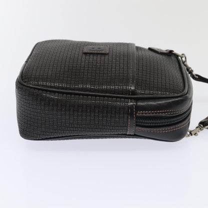 Bally Vintage Shoulder Bag PVC and Leather, Black, PVC, Shoulder Bag