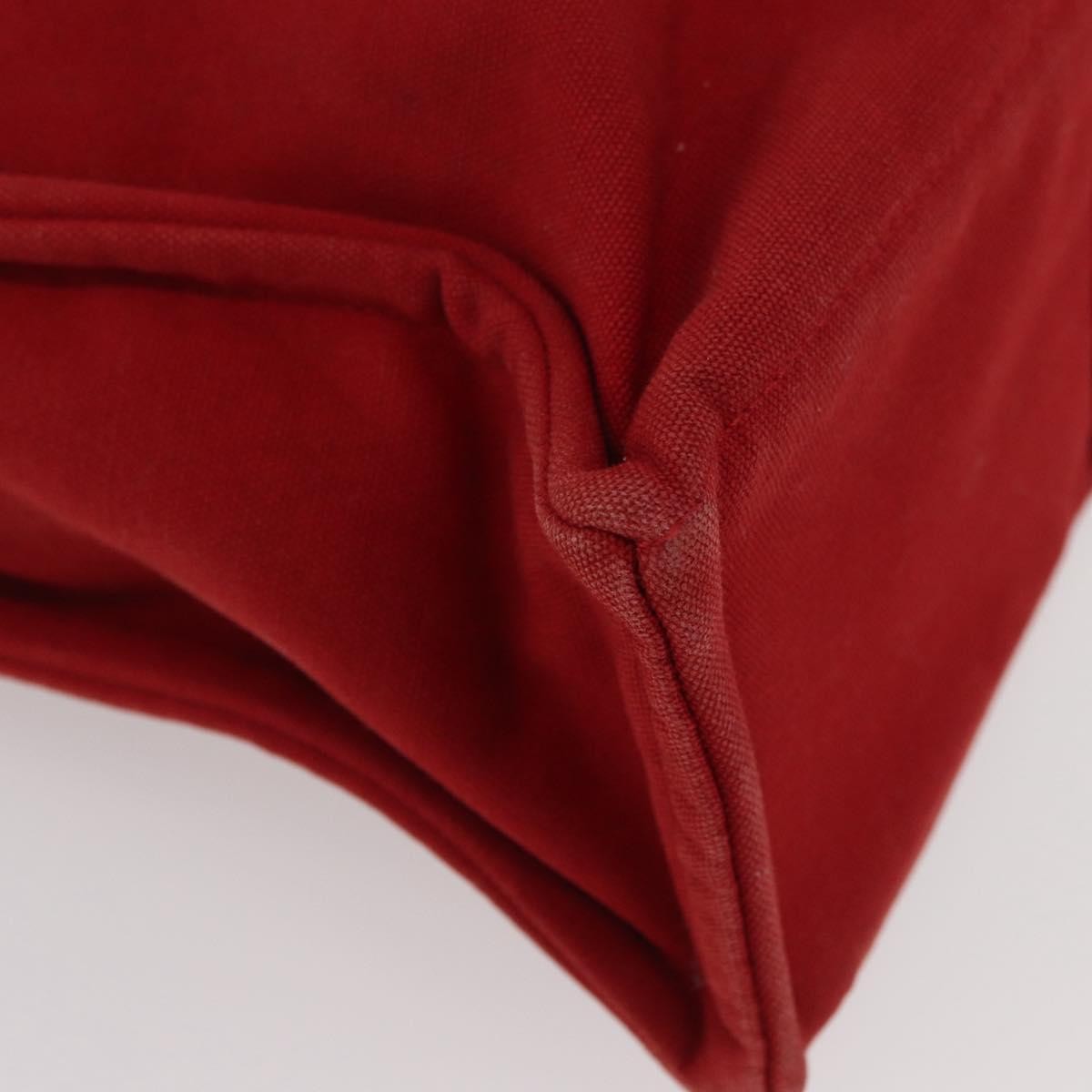 Hermes Fourre Tout Tote Toile, RED, CANVAS, Tote bag