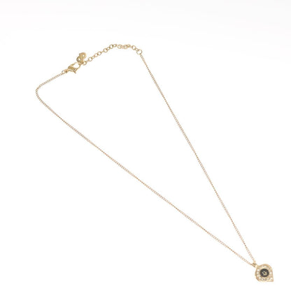 Christian Dior Logo Heart Pendant Necklace Metal, GOLD, METAL, Necklace