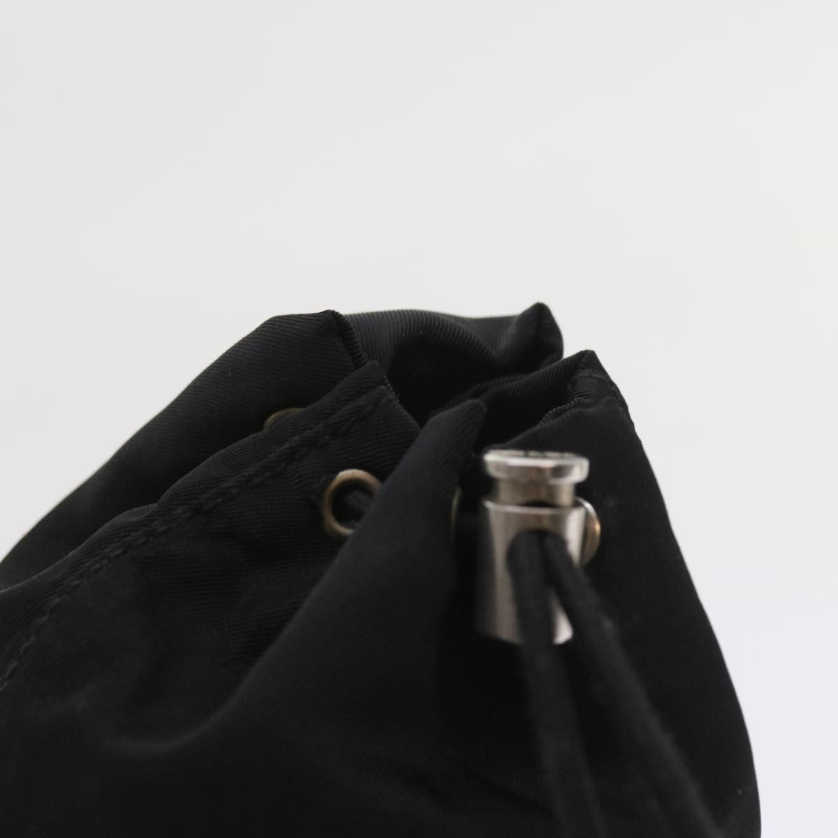 Prada Drawstring Crossbody Pouch Tessuto, BLACK, NYLON, Clutche & pouche