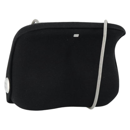 Chanel Millennium Shoulder Bag Jersey, BLACK, COTTON, Shoulder bag