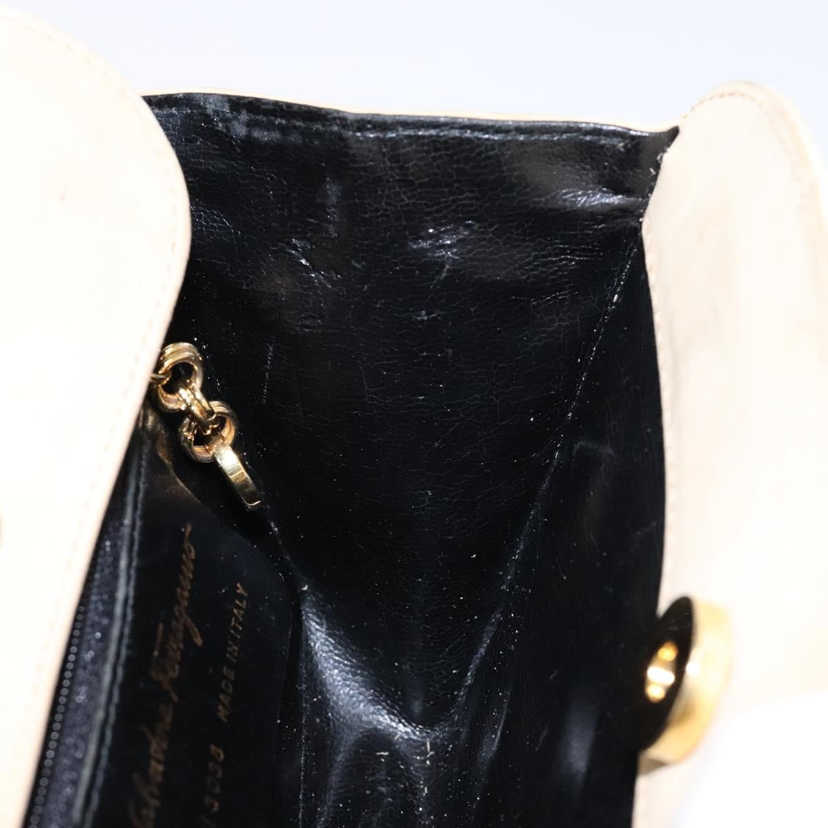 Salvatore Ferragamo Vintage Handbag Suede, BEIGE, SUEDE, Handbag