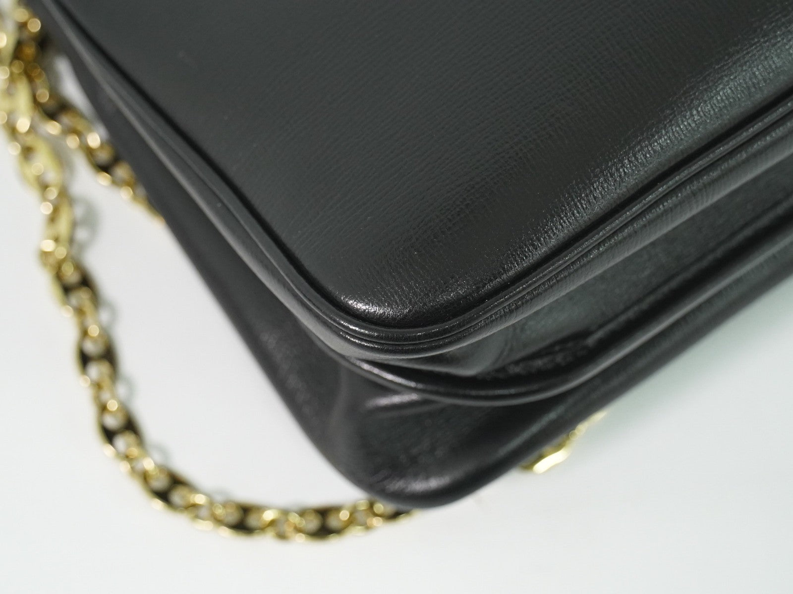 Gucci Marina Chain Shoulder Bag Leather, BLACK, LEATHER, Shoulder bag