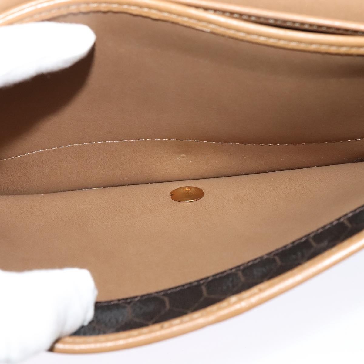 Christian Dior Vintage Honeycomb chain Canvas, BLACK, CANVAS, Handbag