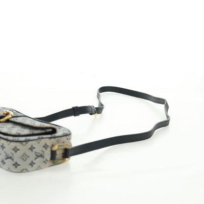 Louis Vuitton Juliette Crossbody Bag Mini Lin, BLUE, CANVAS, Shoulder bag