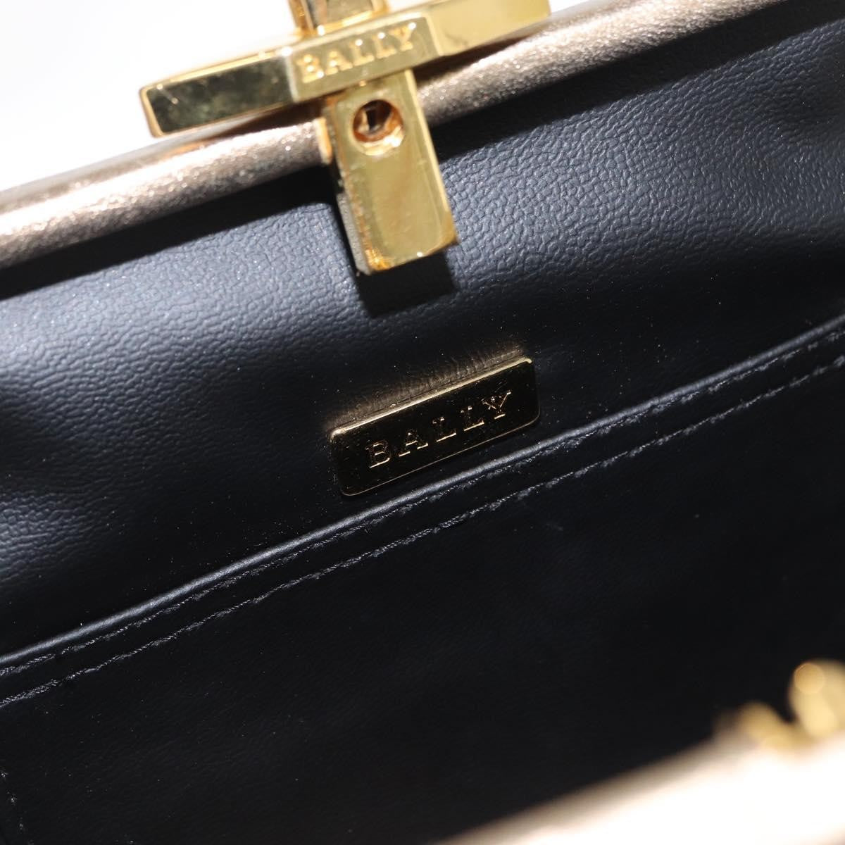 Bally Vintage Handbag Quilted Leather, GOLD, LEATHER, Handbag