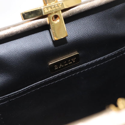 Bally Vintage Handbag Quilted Leather, GOLD, LEATHER, Handbag