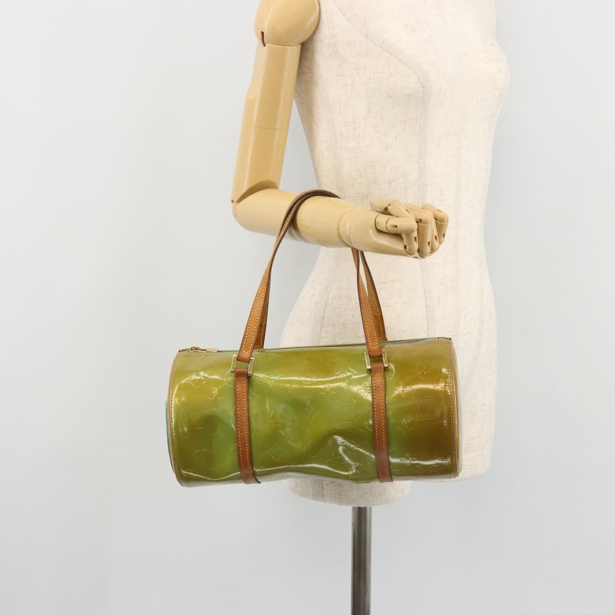 Louis Vuitton Bedford Handbag Monogram Vernis, Green, Patent Leather, Handbag