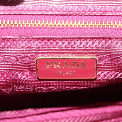 Prada Chain Crossbody Bag Tessuto and Saffiano Leather, Pink, Nylon, Shoulder Bag