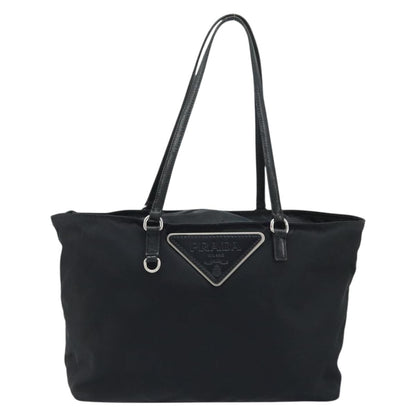 Prada Vintage Zip Tote Tessuto, Black, Nylon, Tote Bag
