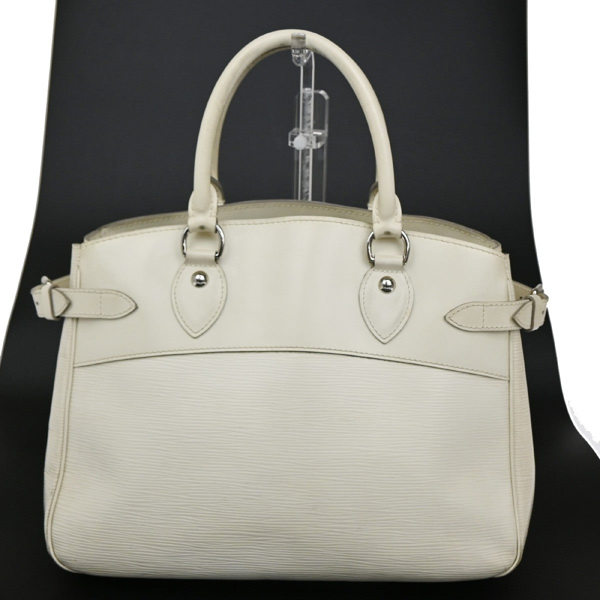 Louis Vuitton Passy Tote Epi Leather, WHITE, LEATHER, Tote bag