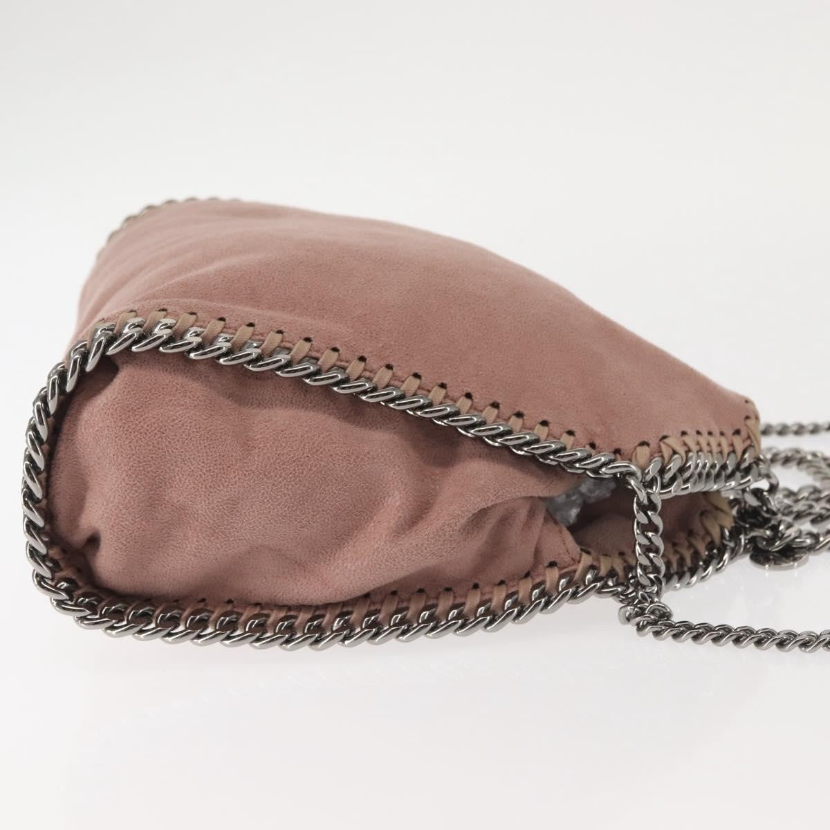 Stella McCartney Falabella Fold Over Crossbody Bag Suede, PINK, SUEDE, Crossbody bag