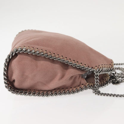 Stella McCartney Falabella Fold Over Crossbody Bag Suede, PINK, SUEDE, Crossbody bag