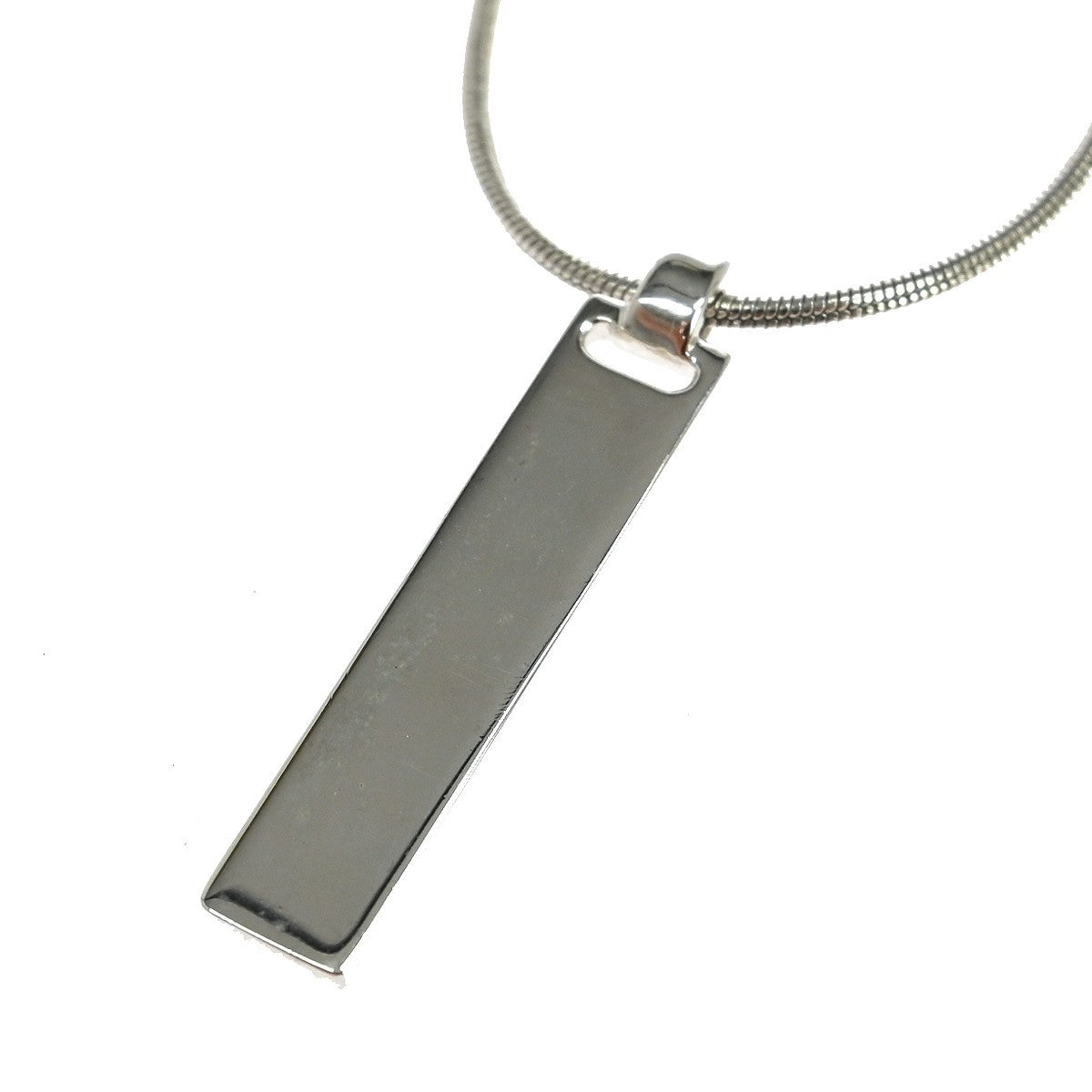 Christian Dior Vintage Dior Logo Necklace Metal, Silver, Silver Plated, Necklace