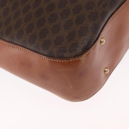 Celine Vintage Macadam Shoulder Bag Canvas and Leather, BROWN, CANVAS, Shoulder bag