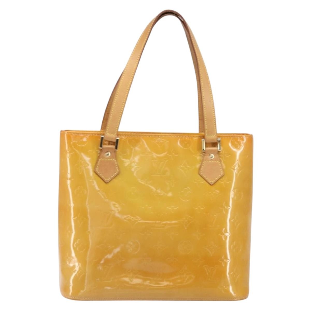 Louis Vuitton Houston Handbag Monogram Vernis, BEIGE, PATENT_LEATHER, Handbag