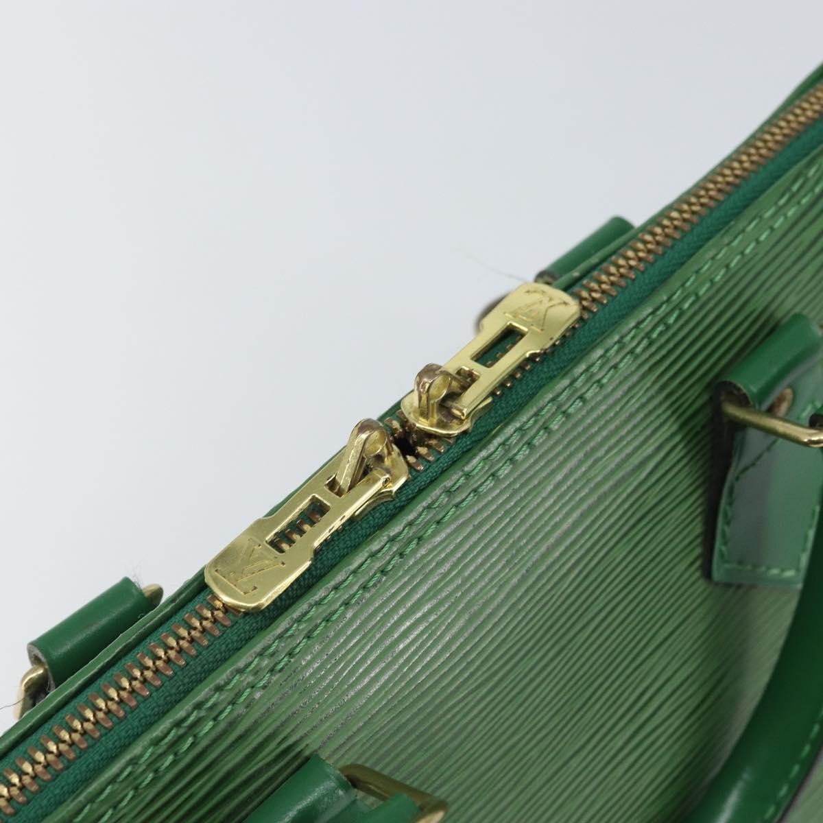 Louis Vuitton Alma Handbag Epi Leather, GREEN, LEATHER, Handbag