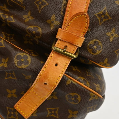 Louis Vuitton Saumur Handbag Monogram Canvas, Brown, Canvas, Shoulder Bag