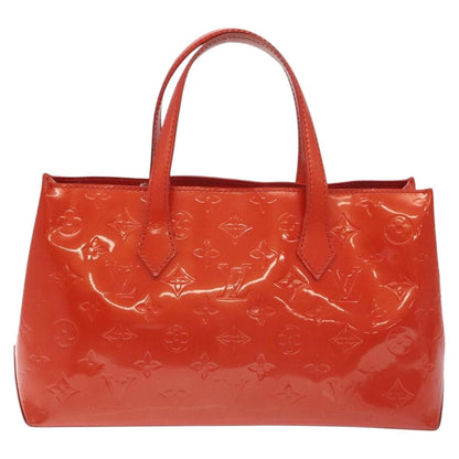 Louis Vuitton Wilshire Handbag Monogram Vernis, ORANGE, PATENT_LEATHER, Tote bag