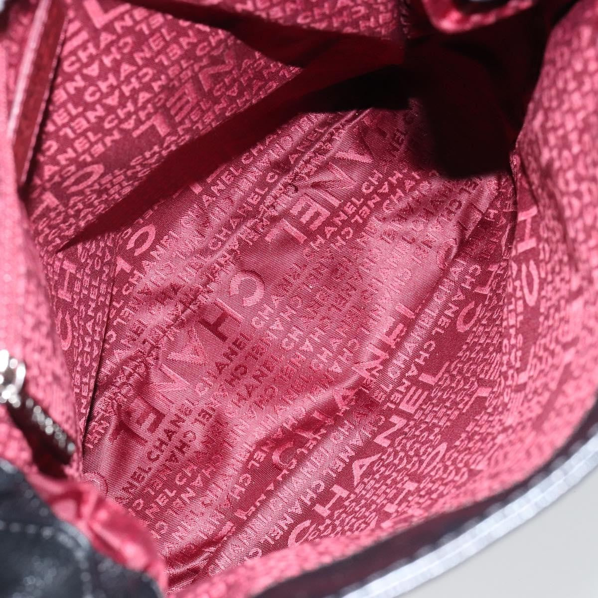 Chanel Vintage Button Tote Quilted Caviar, BLACK, LEATHER, Tote bag