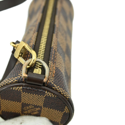 Louis Vuitton Papillon Pochette Damier, BROWN, CANVAS, Clutche & pouche