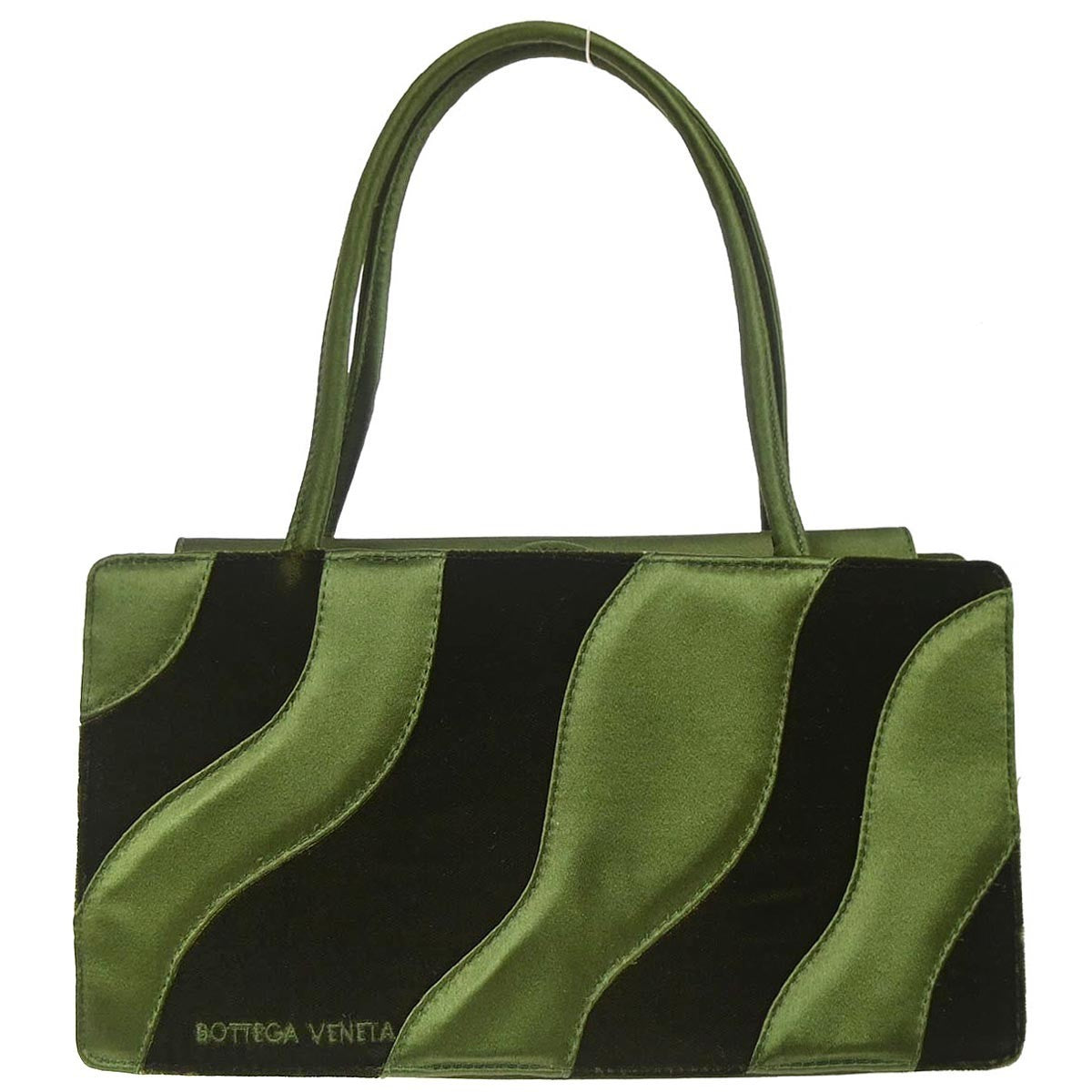 Bottega Veneta Vintage handbag Satin, GREEN, SATIN, Handbag