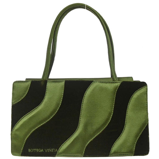 Bottega Veneta Vintage handbag Satin, GREEN, SATIN, Handbag