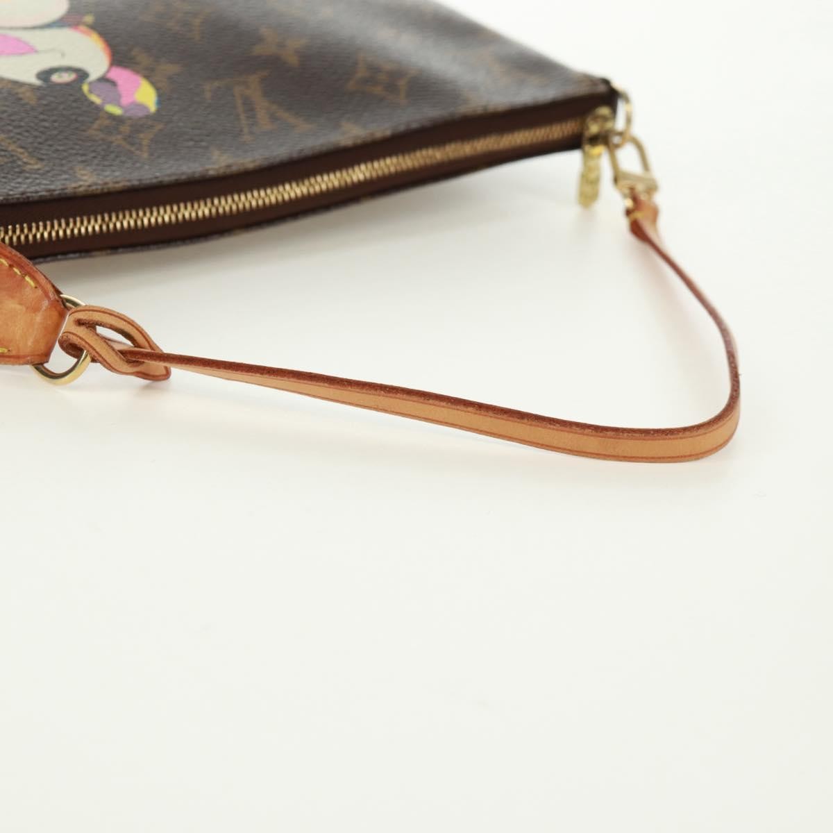 Louis Vuitton Pochette Accessoires Limited Edition Monogram Murakami Panda, BROWN, CANVAS, Clutche & pouche