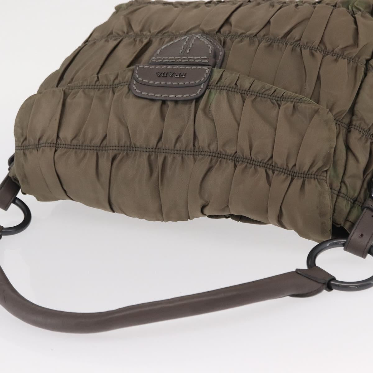 Prada Gaufre Convertible Hobo Tessuto, Gray, Nylon, Shoulder Bag