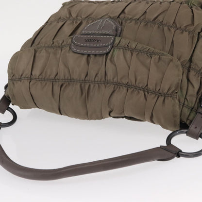 Prada Gaufre Convertible Hobo Tessuto, Gray, Nylon, Shoulder Bag