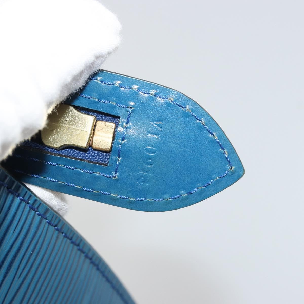 Louis Vuitton Saint Jacques Handbag Epi Leather, Blue, Leather, Handbag