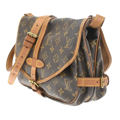 Louis Vuitton Saumur Handbag Monogram Canvas, Brown, Canvas, Shoulder Bag