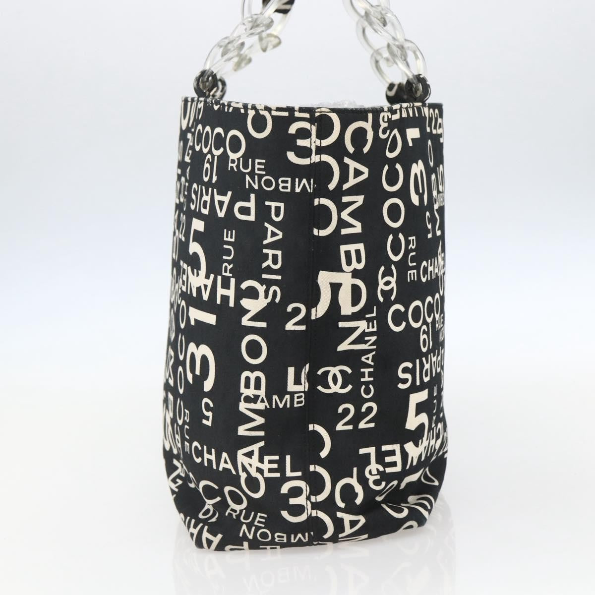 Chanel 31 Rue Cambon Beach Zip Tote Printed Canvas, BLACK, CANVAS, Tote bag