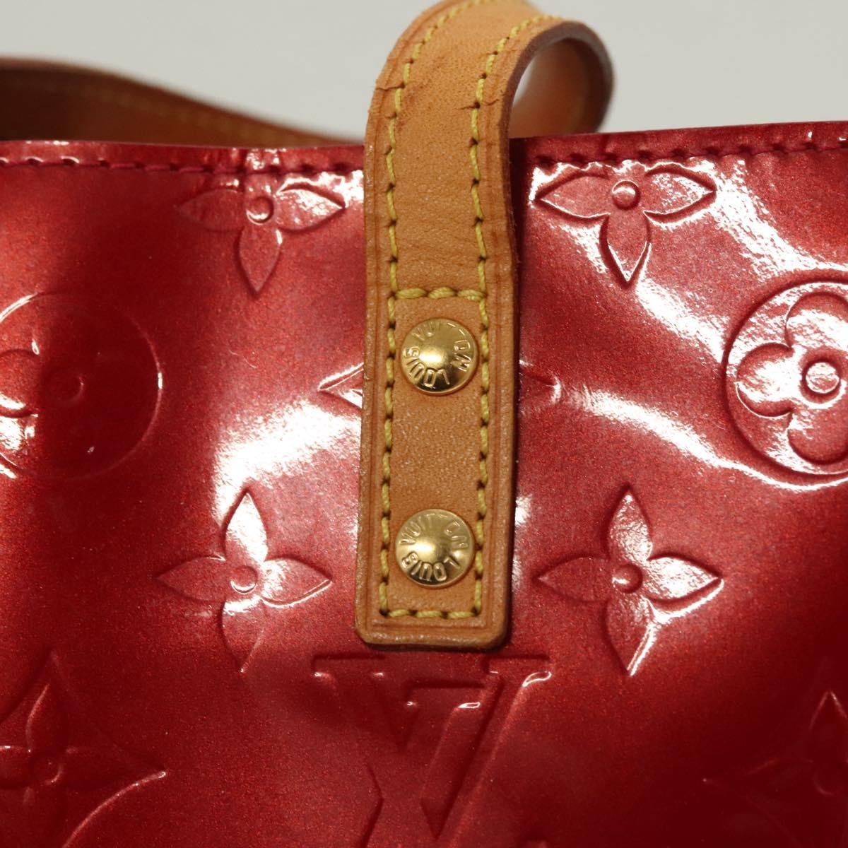 Louis Vuitton Reade Handbag Monogram Vernis, RED, PATENT_LEATHER, Handbag