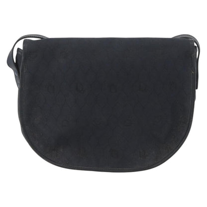 Christian Dior Vintage Honeycomb Flap Crossbody Bag Canvas and Leather, BLACK, CANVAS, Shoulder bag