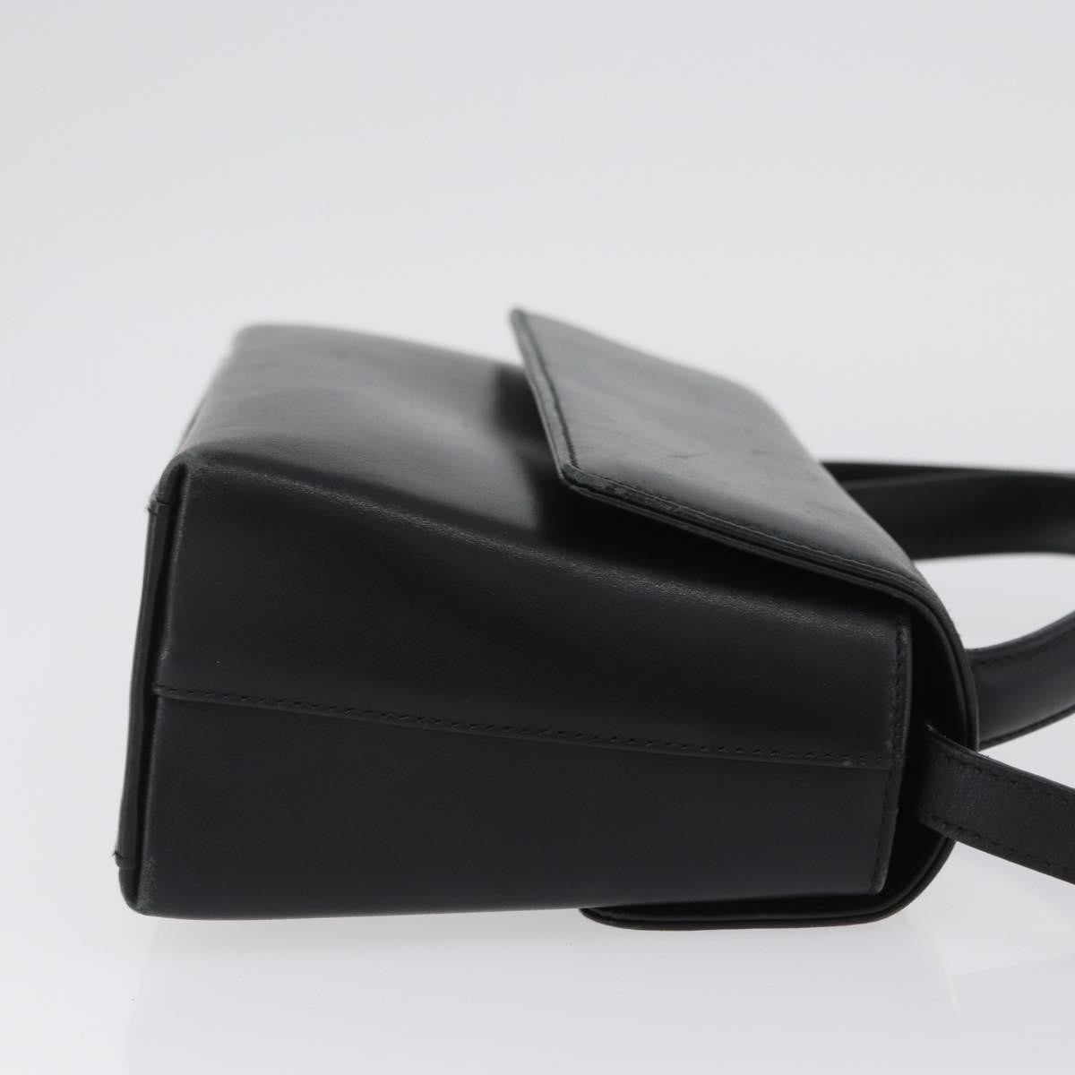 Salvatore Ferragamo Vintage Handbag Leather, BLACK, LEATHER, Handbag