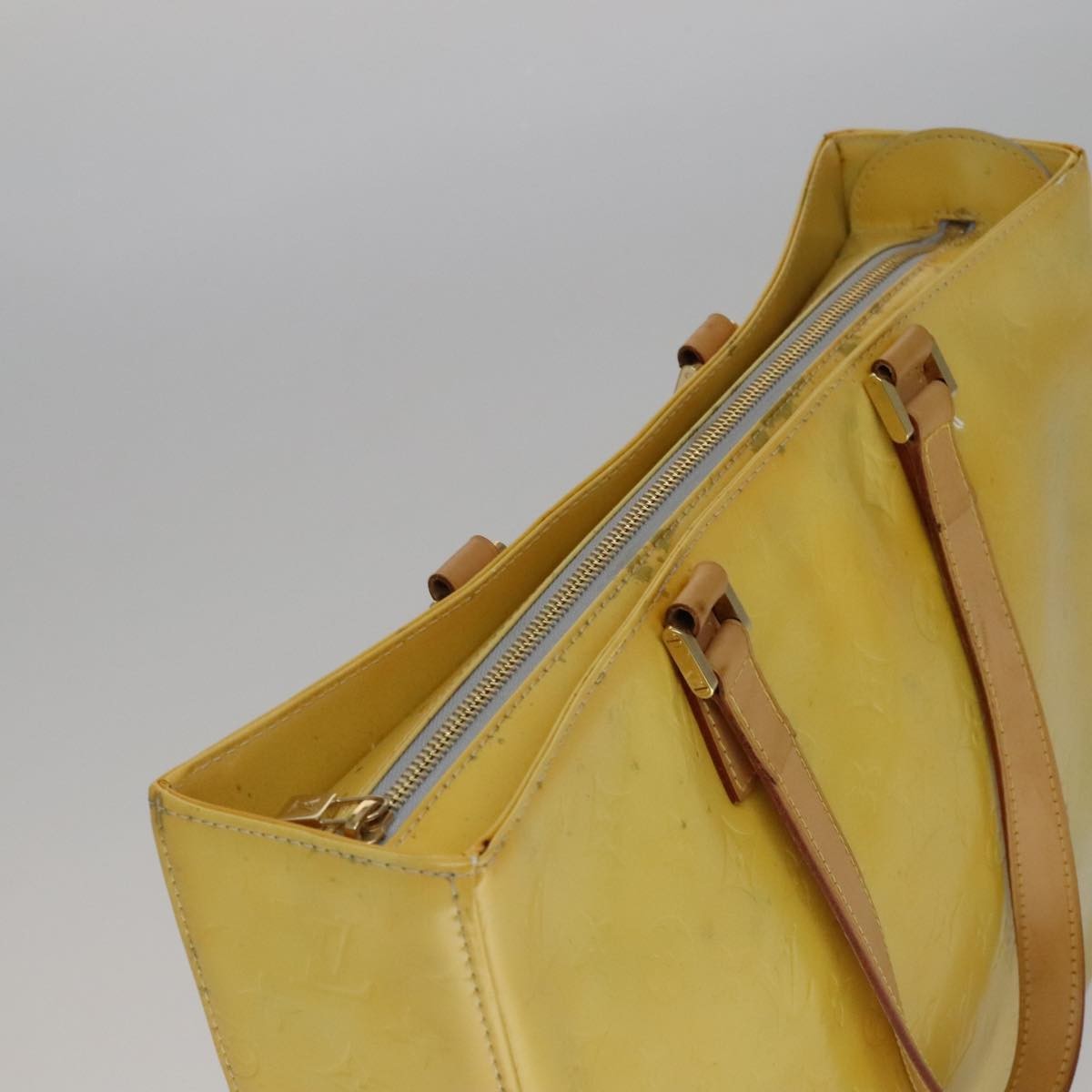 Louis Vuitton Columbus Handbag Monogram Vernis, YELLOW, PATENT_LEATHER, Handbag