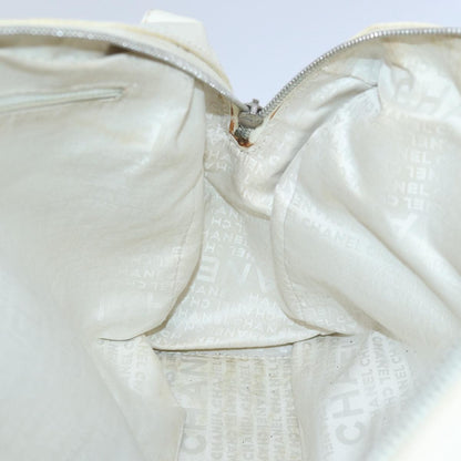 Chanel Zip Shoulder Bag Canvas, BEIGE, CANVAS, Shoulder bag