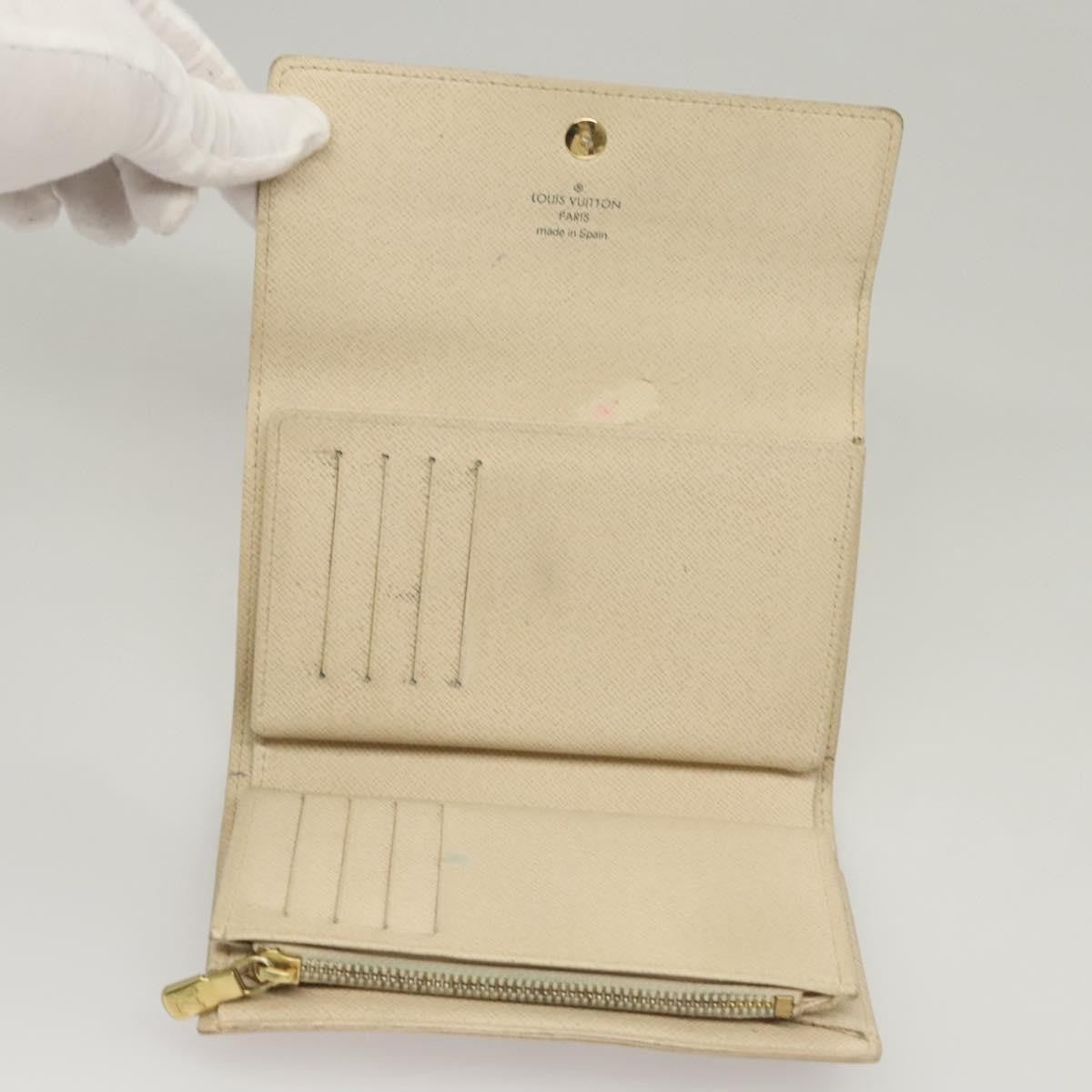 Louis Vuitton Alexandra Wallet Damier, WHITE, CANVAS, Wallets