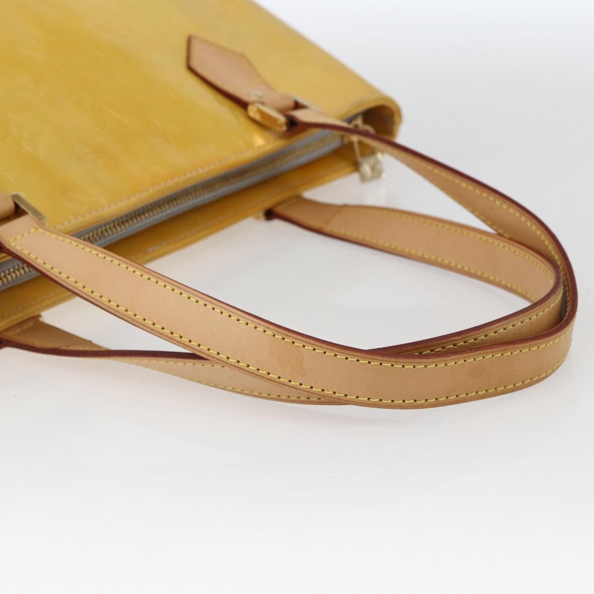 Louis Vuitton Houston Handbag Monogram Vernis, YELLOW, PATENT_LEATHER, Tote bag