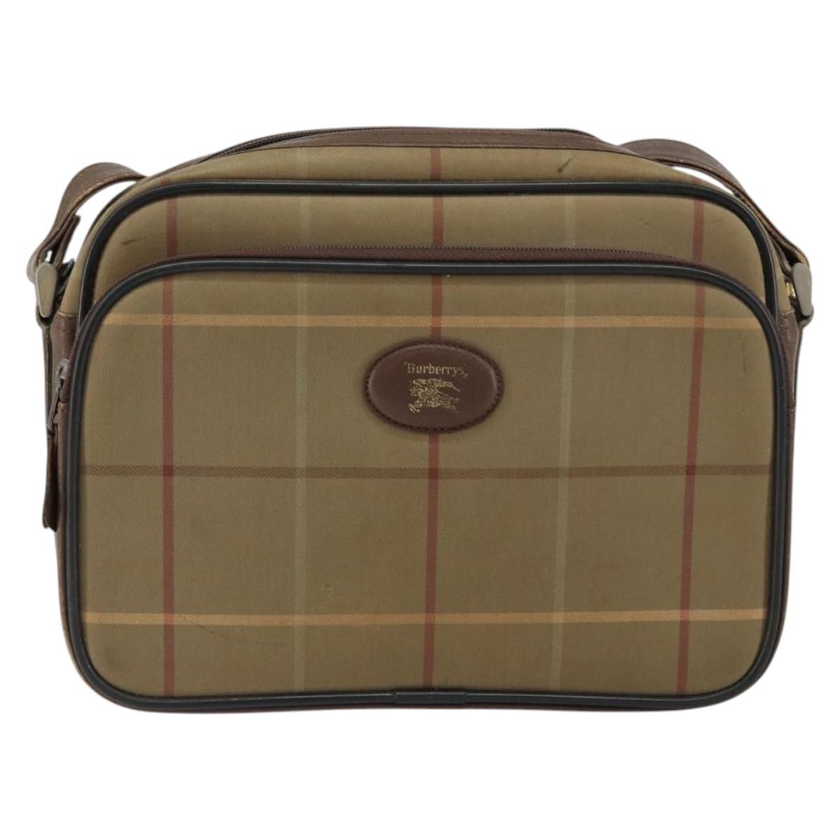 Burberry Nova check Shoulder bag Canvas, BEIGE, CANVAS, Shoulder bag