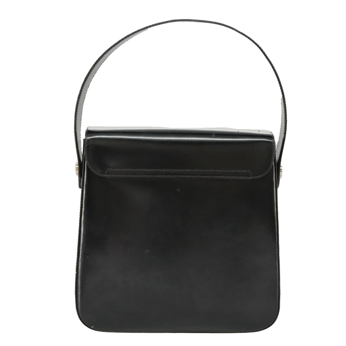 Salvatore Ferragamo Gancini handbag Leather, BLACK, LEATHER, Handbag