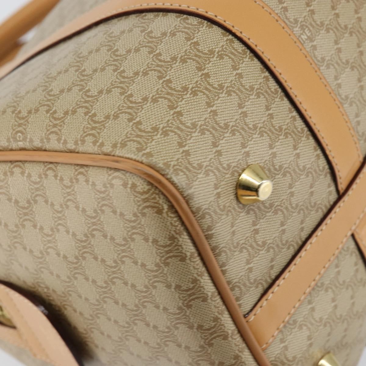 Celine Vintage Duffle Bag Macadam Coated Canvas, BEIGE, CANVAS, Travel bag