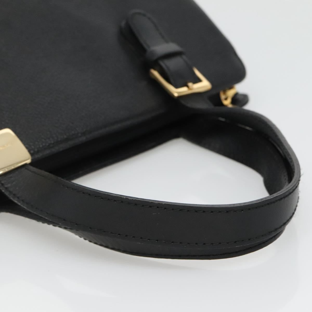 Burberry Vintage Handbag Leather, BLACK, LEATHER, Handbag