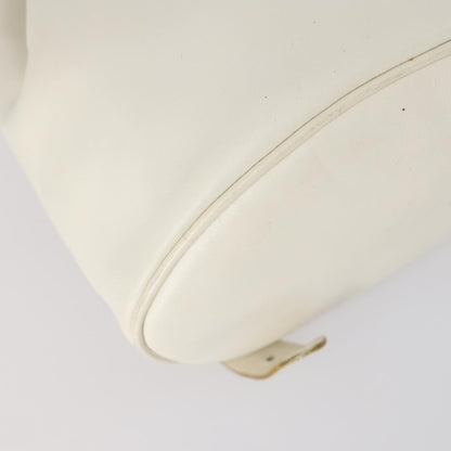 Salvatore Ferragamo Gancini Backpack Leather, WHITE, LEATHER, Backpack