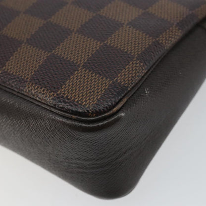 Louis Vuitton Trousse Make Up Bag Damier Canvas, BROWN, CANVAS, Clutche & pouche
